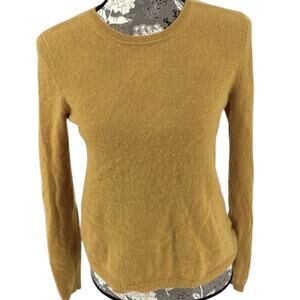 Tahari Pure Luxe 100% Cashmere Long Sleeve Knitted Crew Neck Sweater